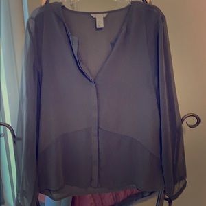 Sheer gray blouse